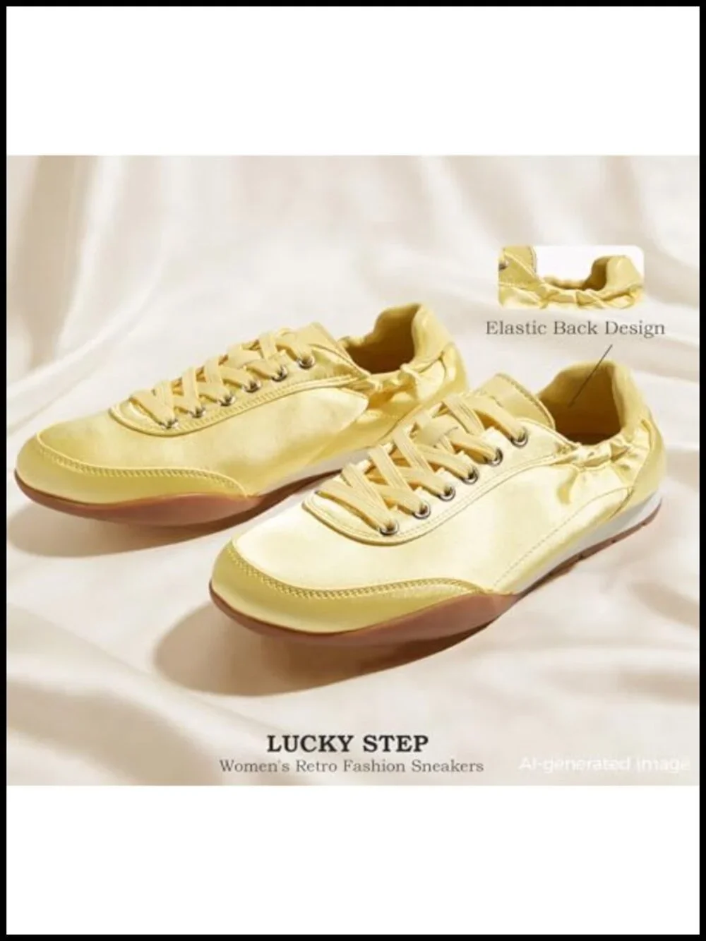 Retro Fashion Sneakers - Lightweight Satin Ballet Casual Walking Shoes